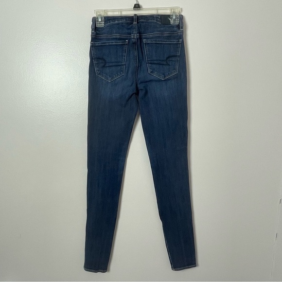 American Eagle Jeans High Rise Jegging 360 Super Stretch AEO Denim X4 Blue 0 - Picture 5 of 13